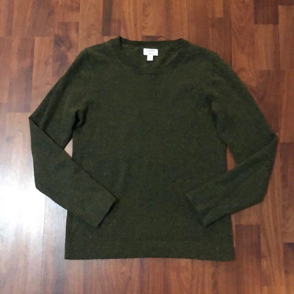 JCrew Olive Teddie Sweater